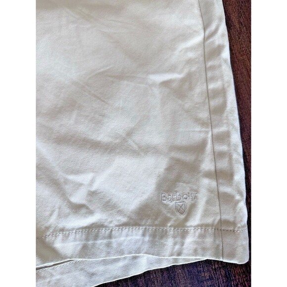 Barbour Men's Oxtown 7-1/2" Drawstring Casual Cotton Shorts Beige L - Picture 2 of 9